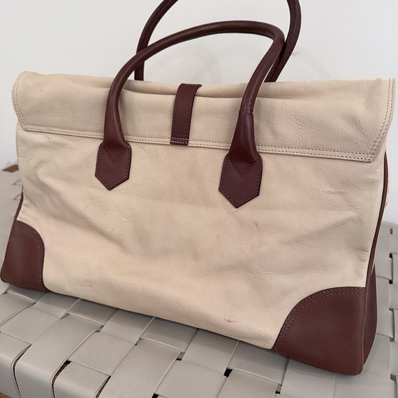 Buttery Soft Genuine Leather Tote Satchel Briefcase Bag Made in Italy - Picture 13 of 16